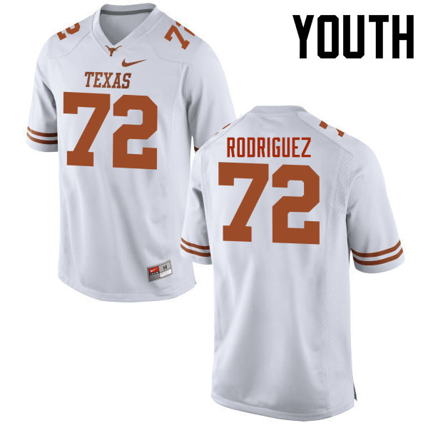 Youth #72 Elijah Rodriguez Texas Longhorns College Football Jerseys-White